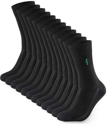 PANDA FOOD Bamboo Dress Socks | All-Day Comfort & Odour-Free | Soft, Breathable Work & Office Socks | UK Sizes 4-11 | Men Women Unisex | 6 Pairs