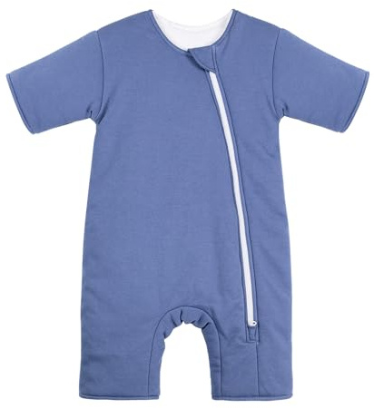 Exzzzllent Baby Transition Sleep Sack 6-9 Months 100% Cotton Warm Thick Transition Swaddles for Newborns Infant Long Sleeve Sleep Sack with Feet Baby Wearable Blanket 2-Way Zipper Easy Diaper Changes