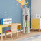 ybaymy Drehbares Bücherregal, Standregal 360° Frei Drehbares, Bodenstehendes Bücherregal, Lagerregal für Kinder und Erwachsene, Multifunktionaler Bücherregal-Organizer Weiß(4 böden)