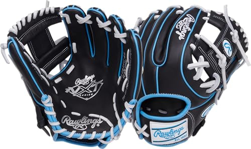 Rawlings | NXT Series Baseball Glove | 11.5' | RHT | Contour Youth Fit - Pro I Web | Black/Columbia Blue