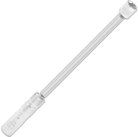 GTLM Erweiterter Magnetischer Zündkerzenschlüssel, 35 cm Lang 360-Grad-Drehbar Zündkerzenschlüssel 16mm mit 12-Punkt,Auto Zubehör Zündkerzen nuss für die Meisten Fahrzeuge (16mm)