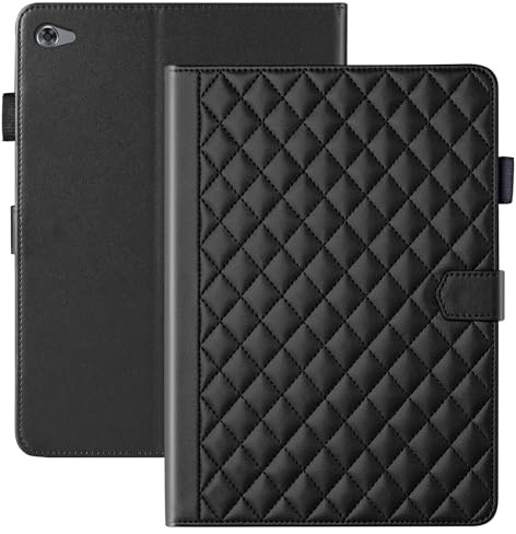 Vaitasy Hülle für Huawei MediaPad M5 Lite 10.1 Zoll 2018 Business PU Leder Tablet Schutzhülle für Huawei MediaPad M5 Lite 10.1 mit Kartensteckplatz Ständer Schwarz