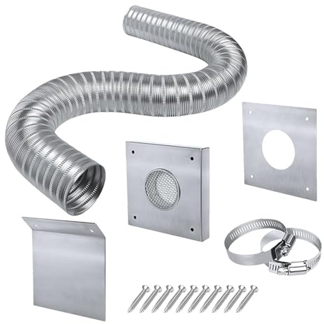 Piezas de repuesto para calentador espacial, kit de admisión de aire para estufa de pellets - Tubo de ventilación resistente al óxido | Kit de entrada de aire Juegos de herramientas para chimenea Dise