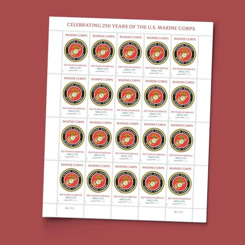 U.S. Marines 250th 2025 (Sheet of 20) First-Class Mail Forever Postage Stamps