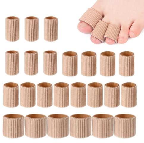 QSZHSL 24 Pezzi Manicotti per Dita Dei Piedi, Proteggi Dita Piedi, Cappucci di Protezione per Manicotti, Paracalli Piedi, Protezioni per Dita in Silicone, per Calli, Vesciche, Calli
