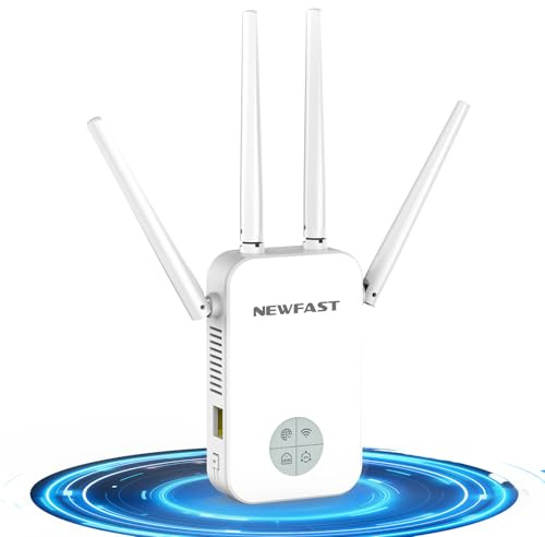 NEWFAST Répéteur WiFi Puissant RE523, AC1200 Amplificateur WiFi Puissant
