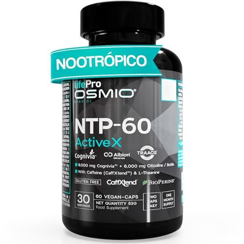 Lifepro Nootropico con Caféína Natural para Energía y Alerta Sostenida con Cognivia™, Ginseng, Bacopa, Ginkgo, Té Verde, Melena de León, Vitaminas B6/B12, Zinc y BioPerine - Potencia tu Rendimiento