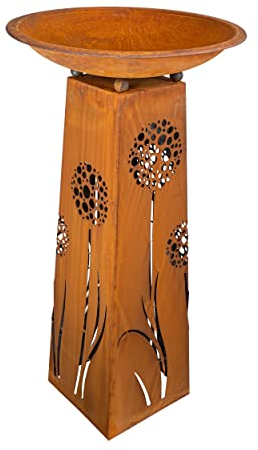 Rostikal„ Colonna per Piante Tarassaco, Colonna Fiori, Dekosaeule Colonna Giardino con Pfiff Conchiglie Tondo 60