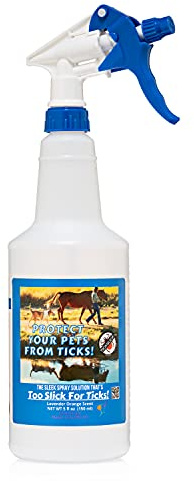Tick Slick Safe Natural Tick Spray for Dogs Horses Safe Effective Eucalyptus Scent (32 Ounce)