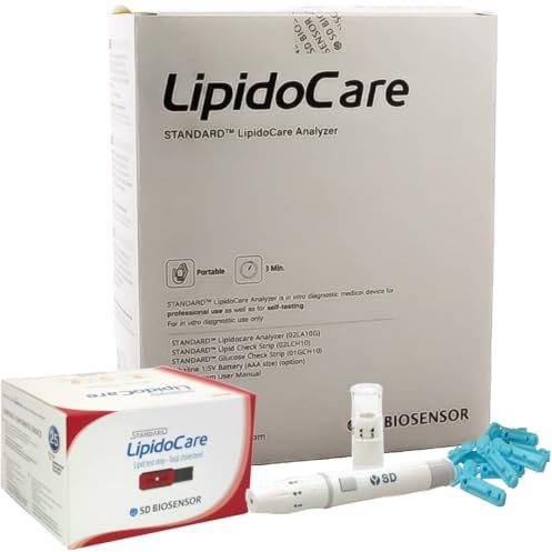 LipidoCare Meter + Total Cholesterol Test Strips + Lancing Device and Lancets