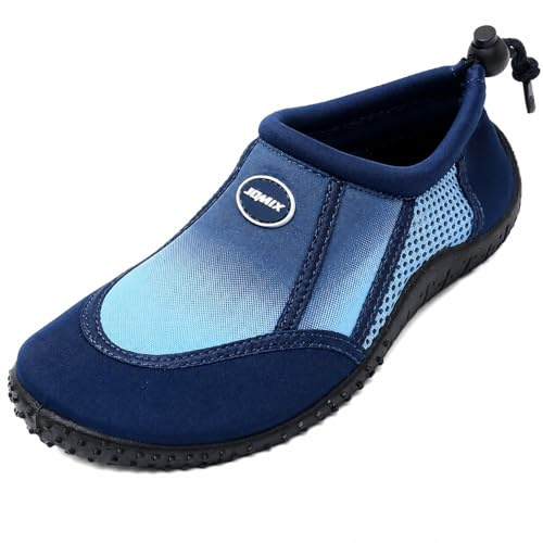 JOMIX Escarpines Hombre Agua Escarpines Acuáticos Zapatos de Buceo para Hombre con Elástico Secado Rápido Deportes Acuáticos Playa Buceo Natación Surf, Navy, 43 EU