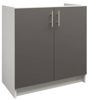 JD Greta Fixed Height 800mm Kitchen Sink Base Cabinet Floor Unit (Without Worktop) – Dark Grey Matt