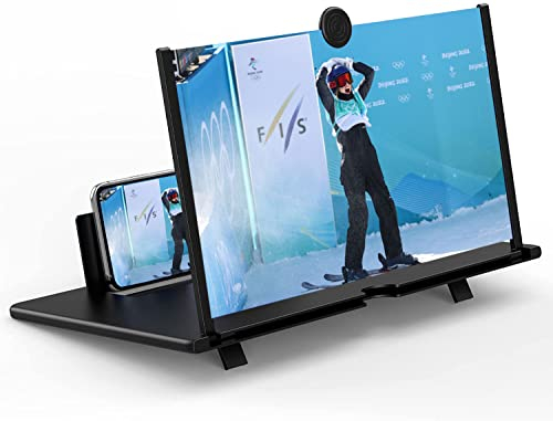 Lupa de Pantalla de Teléfono Móvil de 16 Pulgadas para Todos Los Teléfonos Inteligentes, Lupa de Pantalla con un Paño de Limpieza Exquisito.