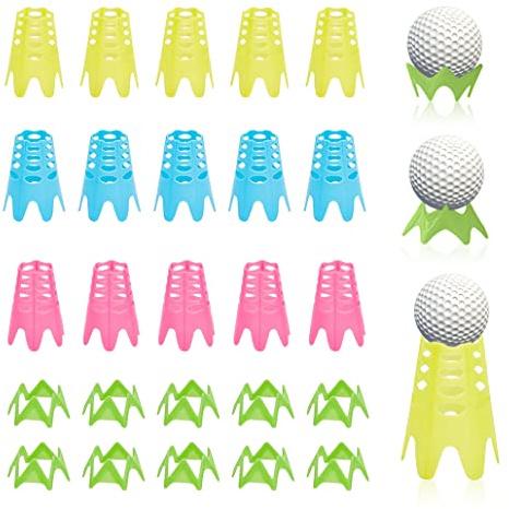 KyeeaDIY Golf Tees Kunststoff, 25 Stück Golftees für Trockentraining Plastik Golf Tees Set Golf Simulator Tees, Golf Zubehör Werkzeug für Professionelle Golf Sport