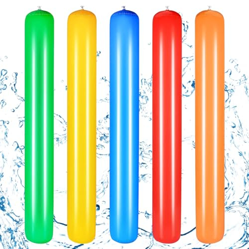 Lot de 5 nouilles de piscine creuses, flottantes, durables, creuses, gonflables, jouets pour enfants et adultes