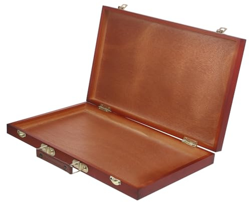 Anneome Scatola Portapenne per Dipingere e Custodia per Matite da Disegno in Legno di Noce, Compatta e Leggera, Porta Pigmenti e Attrezzi per Artisti e Studenti, per Pittura En Plein Air