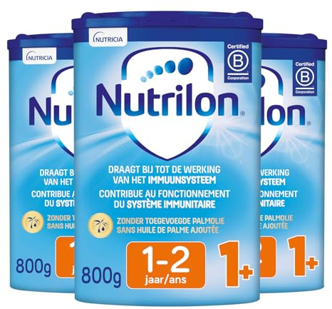 NUTRILON 1+ - Lait de Croissance pour Tout-Petits à partir de 1 An - Formule Nutritive avec Nutriments Essentiels - 3 x 800g