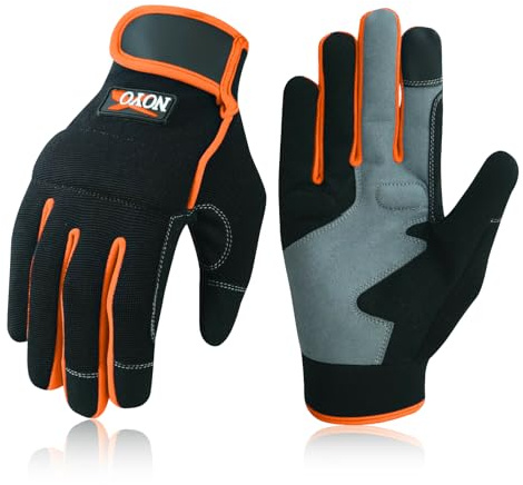 Swift Wear Safety Work Gloves Heavy duty Hand Protection Mechanic Gardening Builders Cut Gloves New (Orange, M)