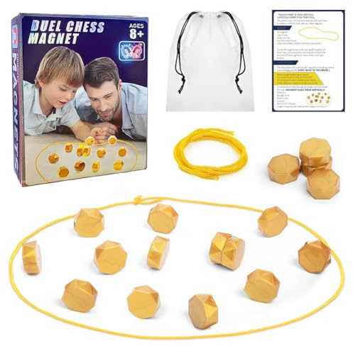 Ajedrez Magnetico Juego de Ajedrez 20 Piezas Magnético Piedras Magnéticas Juegos de Mesa Portátil Niños Juguetes Juegos Educativos para Acampar Reunión Familiar Viajes