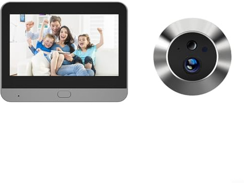 Advokingtap 1080P Door Peephole Surveillance Camera, Digital Peephole Camera With 4.3Inch Display, 5000MAh And Motion Sensor Notifications