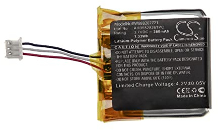 vhbw Batterie Compatible avec Sennheiser DW 10, SDW 10, SDW 10 HS Casque Audio, écouteurs sans Fil (360mAh, 3,7V, Li-polymère)