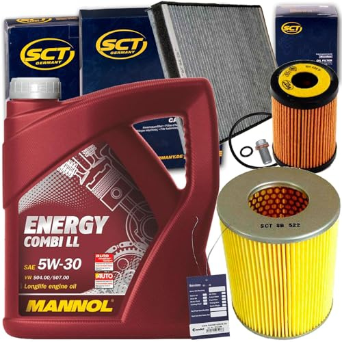 BandelOne enthält Filterset Satz Mannol 5W30 Öl für A Klasse W168 A140 160 190 Viano