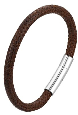 Supcare Bracelet Homme Bracelet Homme Bracelet Cuir Tressé Bracelet Cuir Marron Bracelet Homme Bracelet Cire Cisaille Partenaires Bracelets Fermoir En Acier Inoxydable