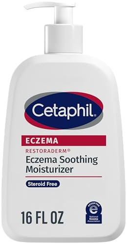 CETAPHIL ECZEMA RESTORADERM Soothing Moisturizer, For Eczema Prone Skin, 16 oz, Fewer Symptom Flare-Ups, 48 Hour Hydration, 1% Skin Protectant Colloidal Oatmeal, Steroid Free, Doctor Recommended Brand