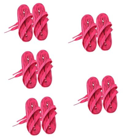 Supvox 5paare Gewachste Schnürsenkel Für Eishockey Und Schlittschuhe Strapazierfähig Und Langlebig Für Himbeerrosa Für Eis
