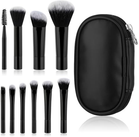 Reise Make-up Pinsel writers 10-teiliges Set - Multifunktional Pinsel Kit mit Tragbarer Box für Damenreisen & Business{tra}vel}