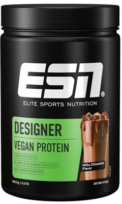 ESN Vegan Designer Proteinpulver, Milky Chocolate, 900 g, cremige Konsistenz - made in Germany