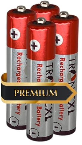 TronicXL 4 Stück Akkus AAA Akku zb kompatibel mit Bosch Professional Laser Entfernungsmesser DLE 40 DLE 70 PLR 15 30 C GLM 40 50 Tacklife Beva Meterk BRANDSON Floureon Dewalt Leica D1 Disto X310 60M