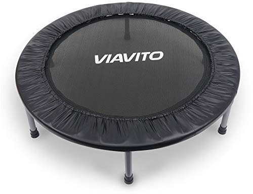 VIAVITO Mini Fitness Trampoline 96.5cm Compact Indoor Rebounder Home Exercise Bouncer for Adults, Detachable Legs, 100kg Weight Capacity