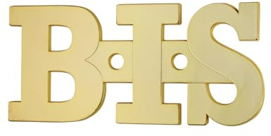 THIRARD - Plaque BIS - Laiton - À Visser - Doré - Pour Numéro de Maison et Décoration Extérieure - Résistant Aux Intempéries - H.51 mm - Installation Facile