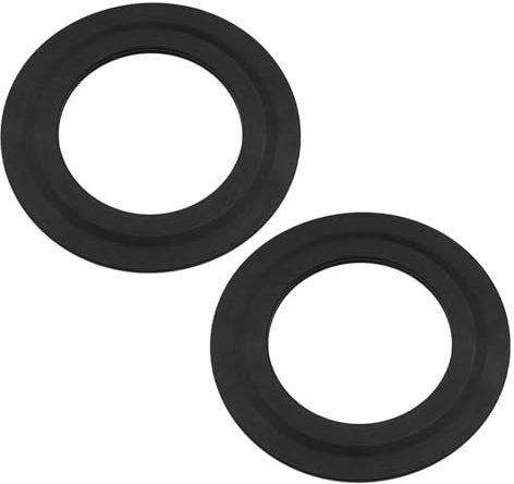 The Lord of the Tools 2PCS Toilet Flush Valve Gasket Replacement Toilet Flush Valve Rubber Seal Washer 43mm X 71mm 34490507 Compatible with Siamp Optima 49 50, Black
