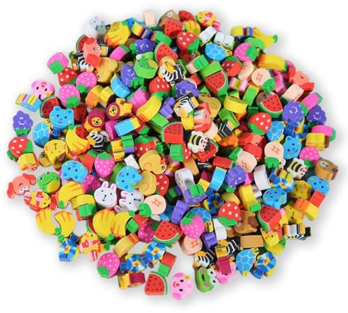 WeddHuis 100 gommes pour Enfants gommes à Effacer d'animaux Mignons gommes à Crayons gommes de Dessin animé adaptées aux récompenses de devoirs Prix de récompenses en Classe Cadeaux pour Enfants