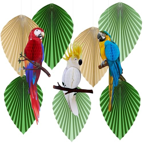 Syoulin-Hawaiian Garden Party Decorations,Jungle Theme Tropical Bird Garden Green Decorations, Suitable as an Embellishment of The Atmosphere to Make The Party More Elegant