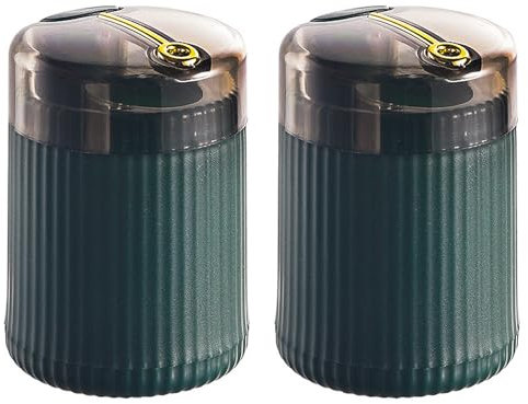 2 Piezas Dispensador de Palillos de Dientes Dientes Caja de Palillos Palillero Automatico Palillos de Dientes para Familias Restaurantes Hoteles Práctico y Hábil(Verde Oscuro)