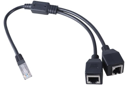 BUBEFSKD Divisor De Adaptador Red 45 Extensor Cable Ethernet 1 A 2 Enchufes para Oficinas En Hogar Utilice Conector Divisor Red Transferencia Datos Velocidad