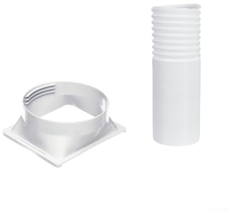 Manguera de escape de aire acondicionado portátil con conector cuadrado, manguera de ventilación flexible de CA de 150 mm de diámetro, tubo de repuesto de longitud ajustable para refrigeración en casa