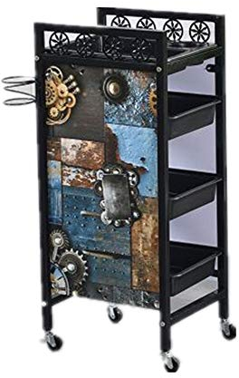 Friseurwagen Salon Friseursalon-Wagen 4/5 Ebenen Beauty Rollender Instruments Ablagefach Friseurschrank Aus Holz Professioneller Coloring Ausrüstung (Weitere Stile),C,4Tiers