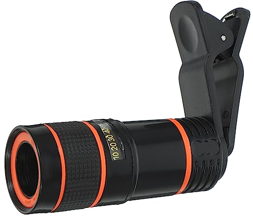 UKCOCO Phone Zoom Compatible for iPhone X 8 7 Cell Phone Camera Lens:8X Zoom Telephoto Lens Universal Clip On Lens Monocular Telescope for Cell Phone,1 Set Phone Lens