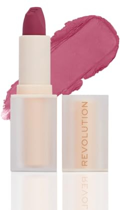 Revolution Lasting Kiss Lipstick, Fórmula Mate, Larga Duración, Berry Boss