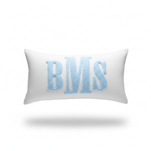 mia'spillow lab Monogram Custom Punch Needle Pillow, Embroidery Gift for Couple, Initial Wedding Monogram, New Home Housewarming Gift, Home Decorations Gift