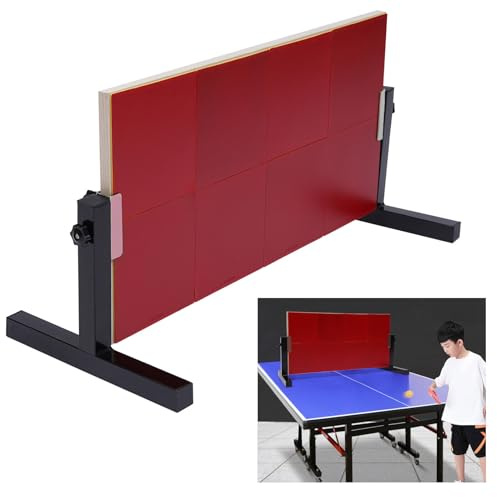 Tavolo da ping pong per giocatore singolo, da ping pong, a contatto regolabile a 360°, tavola da ping pong, tavola returnboard Pro Return per rimbalzo, attrezzatura da allenamento, colore rosso, tipo