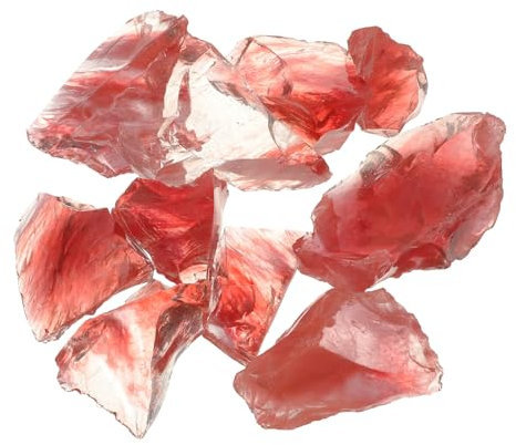 QUARKZMAN Vetro per fuoco da 3 – 5 cm (1 – 1/5 fino a 2), per camino naturale o a gas propano, vetro da fuoco per interni ed esterni, rosa, 400 g/14 oz