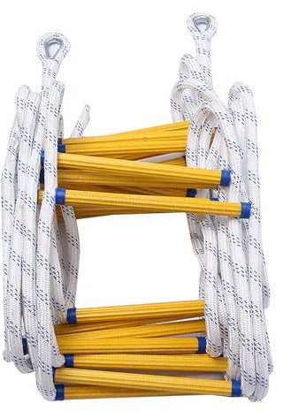 Scala antincendio di emergenza, pieghevole e portatile per una rapida distribuzione, design antiscivolo per un'evacuazione più sicura del balcone o della finestra