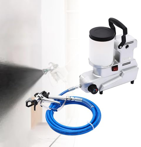 Spruzzatore di vernice ad alta pressione da 1600 W, spruzzatore di vernice portatile airless, spruzzatore di vernice al lattice, pistola a spruzzo per pareti da 2,5 l/min, capacità 2 l, tubo da 5 m
