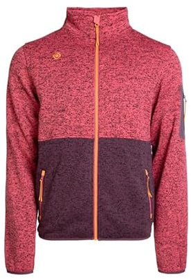 Izas Vadiel Chaqueta de Hombre Look Wool para Invierno. Abrigo Resistente al Viento y Lluvia con Cremallera y Bolsillos. Anorak Transpirable y Cálido para Frío y Nieve. Color Coral. Talla L