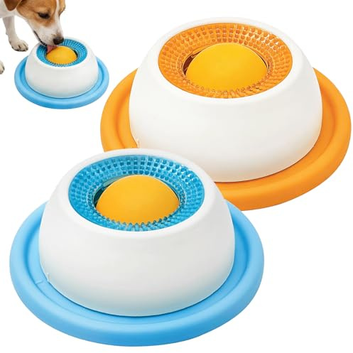 DIANLIANG 2 Pièces Bol de Léchage Chien avec Ventouse Boule a Lecher Chien
